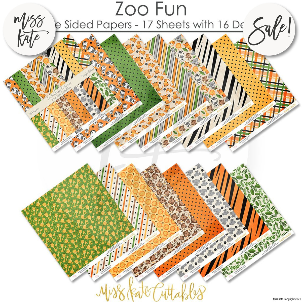 Zoo Fun - Scrapbook Paper Pack – MISS KATE