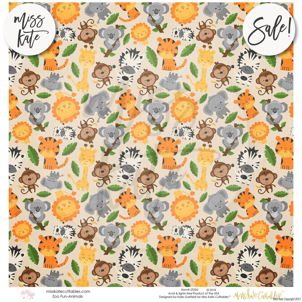 Zoo Fun - Scrapbook Paper Pack – MISS KATE