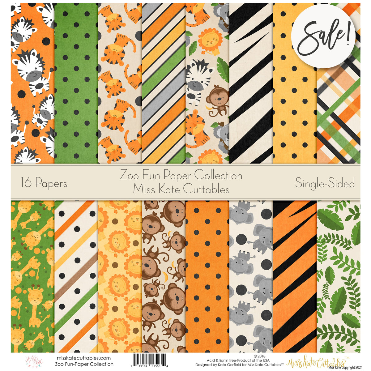Zoo Fun - Scrapbook Paper Pack – MISS KATE